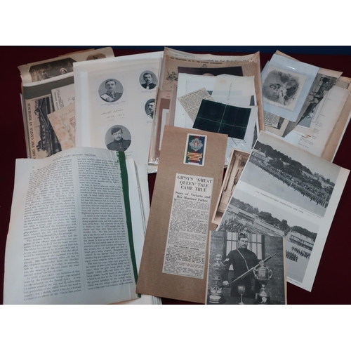 189 - Box containing a quantity of Victorian and later military  ephemera, research materials, prints, new... 