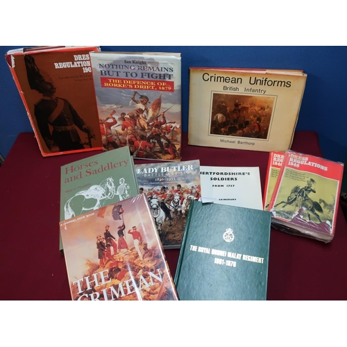 191 - Quantity of military related books and military reference books on various subjects, mostly 19th C, ... 