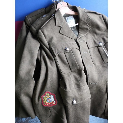 242 - Two Anglian regiment no.2 service dress uniforms, no.2  service dress jacket and a no.2 dress unifor... 