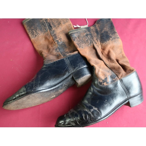 276 - Pair of 19th C military style boots by Moss Bros, Covent Garden, London