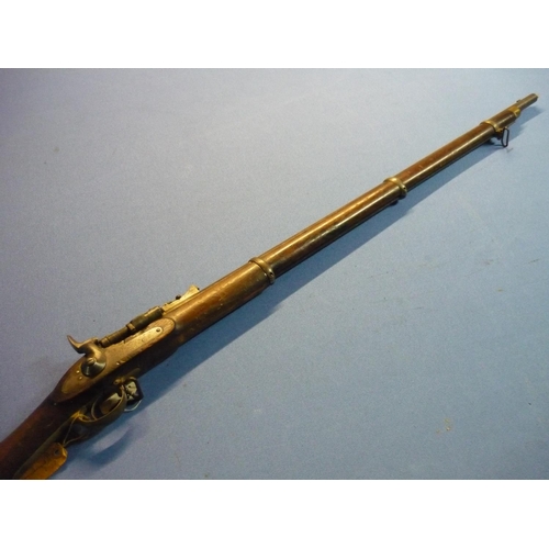 66 - Three band Snider rifle with 38 1/2 inch barrel,  adjustable rear ladder sights, the lock marked H &... 