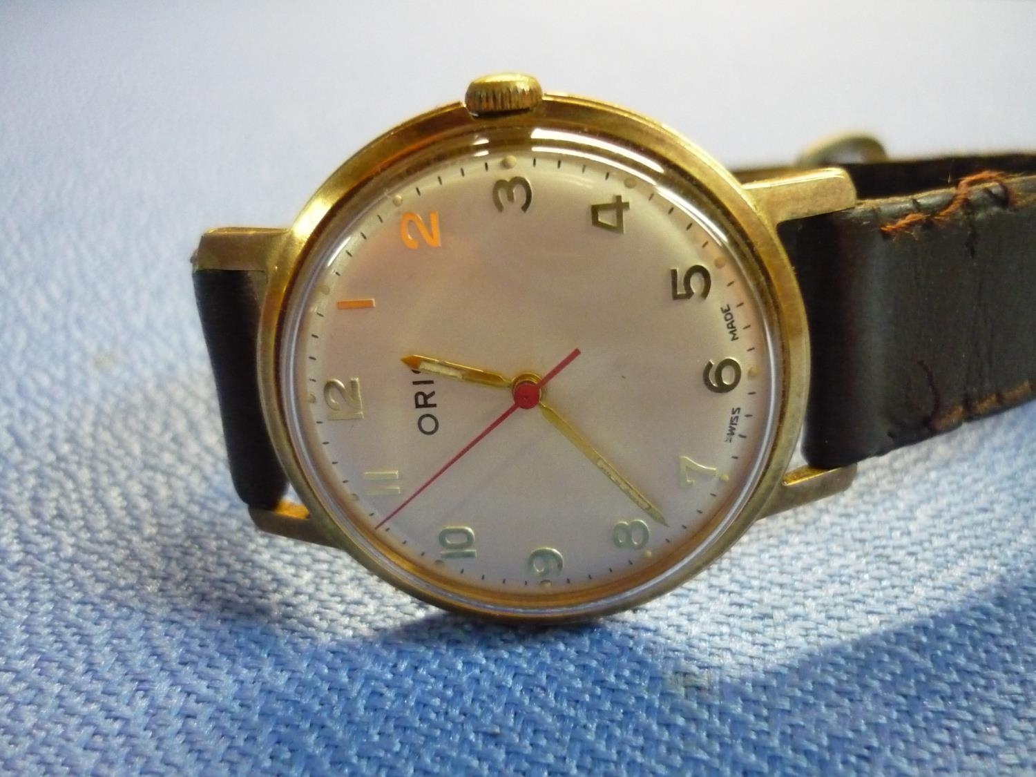 Oris gold plated cased gents wristwatch