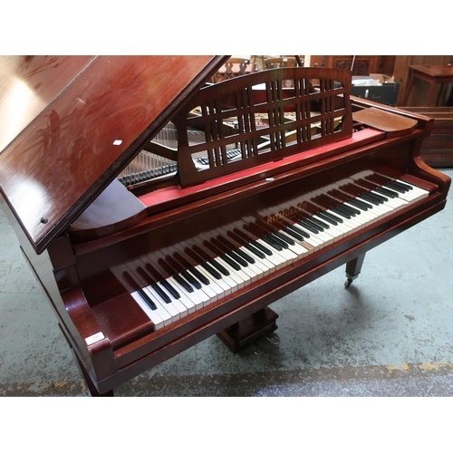 315 - Mahogany cased overstrung baby grand piano by Ritmuller