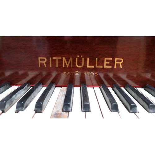 315 - Mahogany cased overstrung baby grand piano by Ritmuller