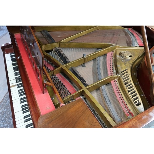 315 - Mahogany cased overstrung baby grand piano by Ritmuller