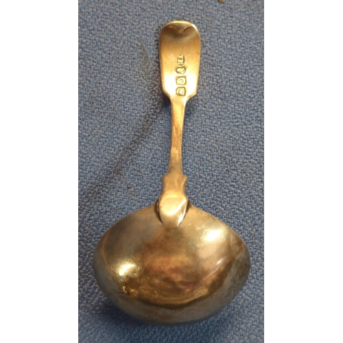 10 - London 1809 silver hallmarked caddy spoon with makers mark for Thomas Hayter with monogram initials ... 