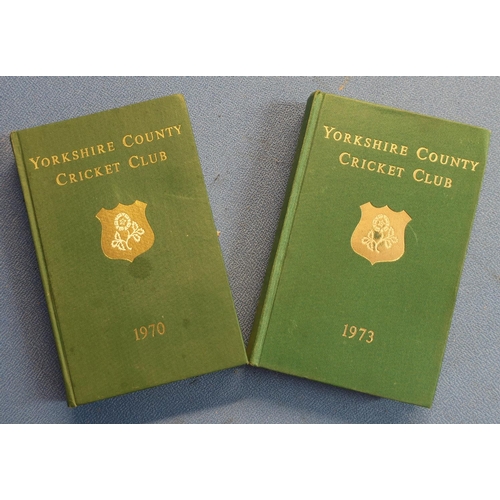 27 - Two Yorkshire county cricket club yearbooks 1970 and 1973