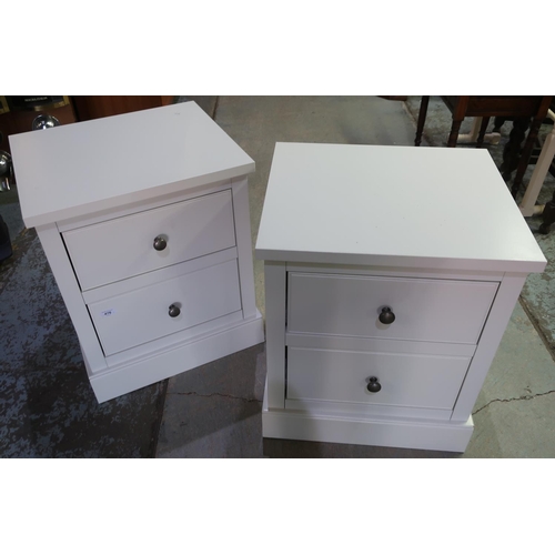 476 - Pair of modern two drawer bedside chests