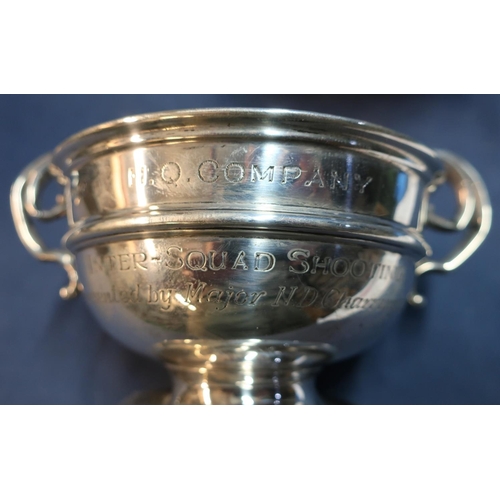 133 - Birmingham silver hallmarked twin handled rose bowl trophy for 'A. D. E. E Cricket Club Batting Trop... 