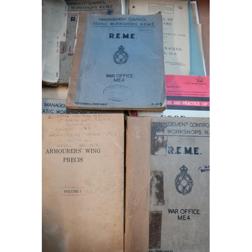 136 - Large collection of military ephemera paperwork and training manuals in two boxes, including The You... 