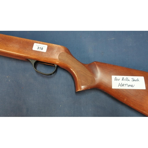 318 - Wooden air rifle stock by Hatsan