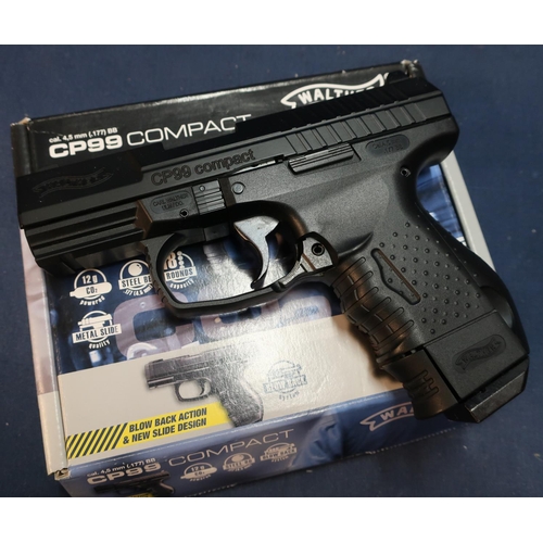 339 - Boxed as new CO2 .177 Walther CP99 Compact BB air pistol