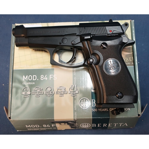 341 - Boxed as new CO2 .177 Beretta Mod .84 FS BB air pistol