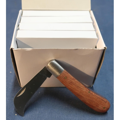 314 - Box of ten brand new single bladed pruning type pocket knives