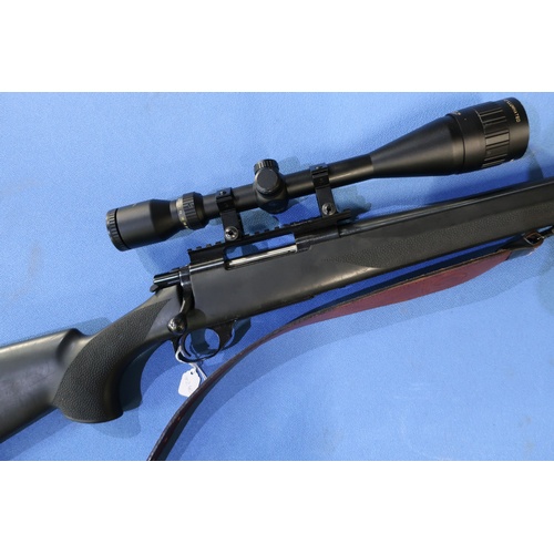 634 - Howa Model 1500 bolt action .243 Win rifle with screw cut barrel for sound moderator and scope rail ... 