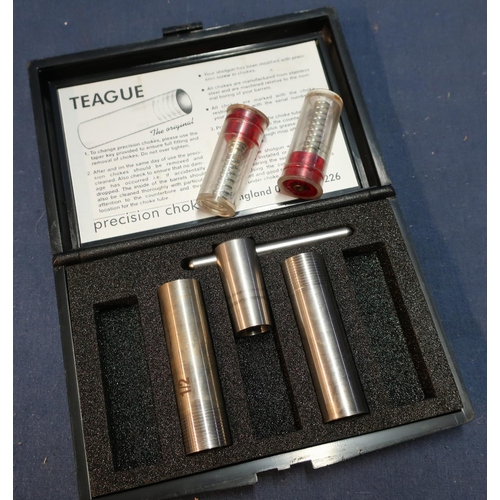 Cased part set of Teague chokes, will key 1 x 1/2 and 1 x 3/4, and