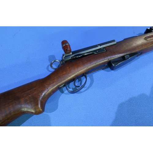 603 - 7.5 x 55 Schmidt Rubin Swiss straight pull bolt action service rifle, serial no. 452416 (section one... 