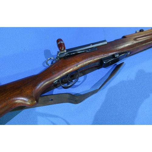 604 - 7.5 x 55 Schmidt Rubin Swiss straight pull bolt action carbine service rifle with original sling and... 