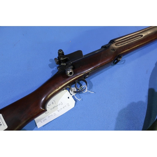605 - Enfield service rifle no.3 with twin banding and rear adjustable sight mechanism, the action marked ... 