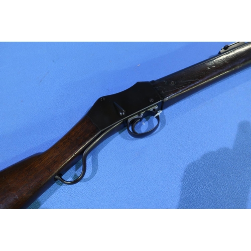 606 - Martini action 20 bore underlever twin banded service rifle complete with cleaning rod side bayonet ... 