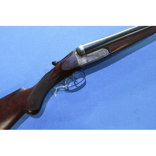 772 - G. E. Lewis 12 bore side by side barring action pigeon gun with 32 inch barrels, choke Full & Full, ... 