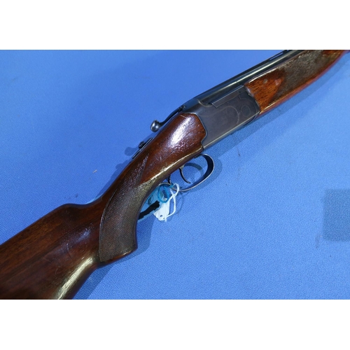 668 - Lamber 12 bore over and under single trigger ejector shotgun with 27 1/2 inch barrels and 14 3/4 inc... 