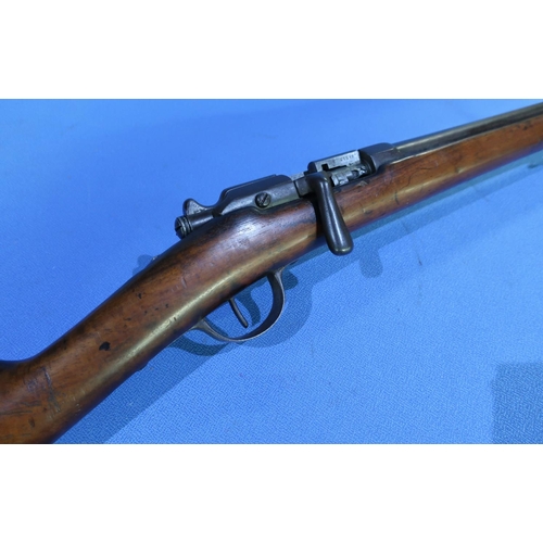 670 - 12 bore Chassepot bolt action shotgun with 32 inch barrel marked M80 serial no. 21978
(shotgun certi... 