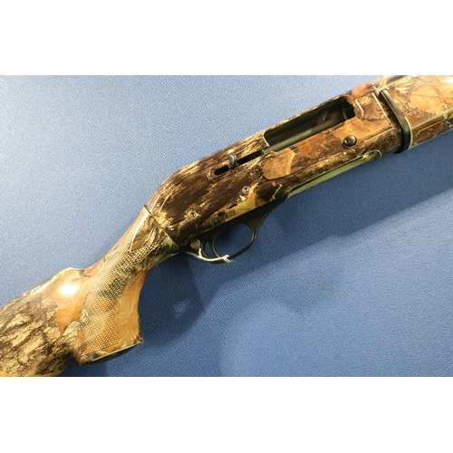 649 - Escort Magnum 12 bore semi auto shotgun in woodland camouflage finish, 29 inch barrel, choke 1/2 wit... 