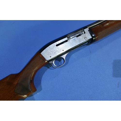 655 - Franchi three shot semi auto 12 bore shotgun with 27 1/4 inch barrel with engraved detail to the loc... 