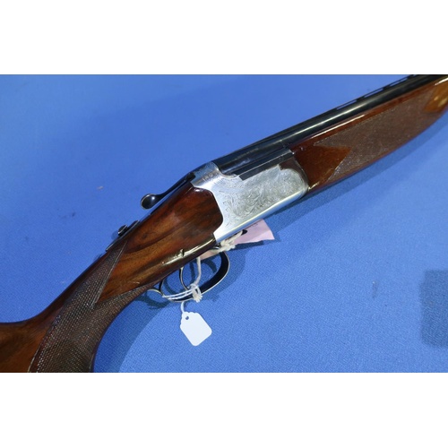 663 - Lanber 12 bore over and under single trigger ejector shotgun with 27 3/4 inch barrels, 14 1/4 inch p... 