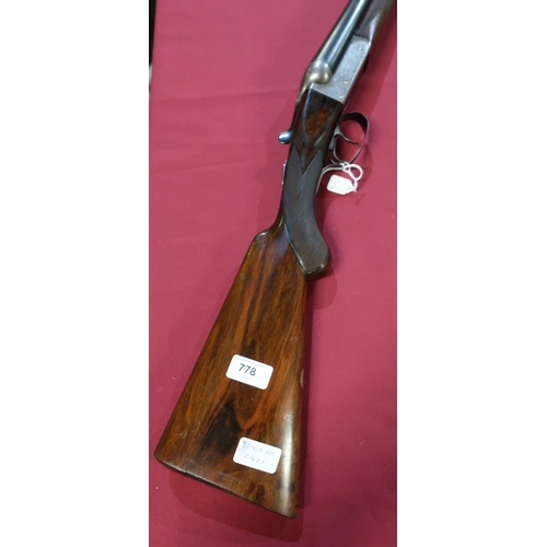 778 - W. J. Jefferies & Co Ltd Regent Street London, 12 bore side by side shotgun with 3 inch chambers and... 