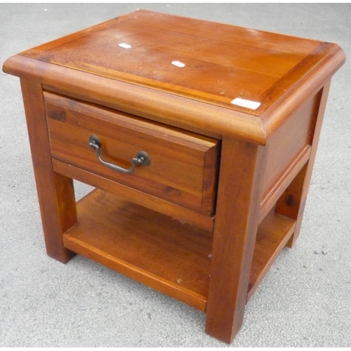 180 - Modern two tier single drawer occasional table (50cm x 40cm x 46cm)