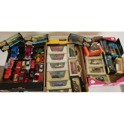 162 - Collection of various Matchbox Days Gone, Hornby and other diecast vehicles in three boxes