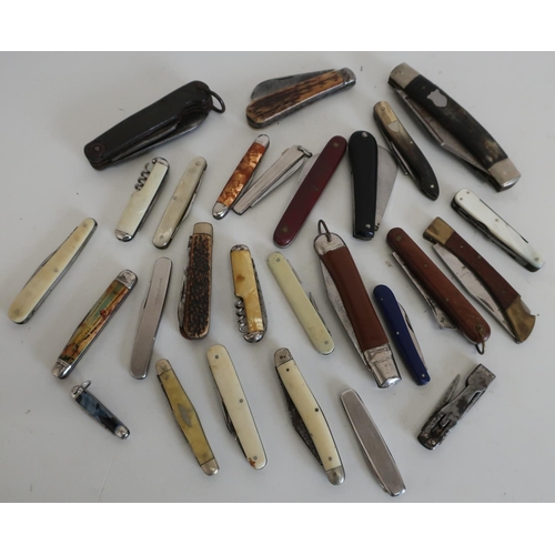 163 - Collection of various assorted vintage pocket knives