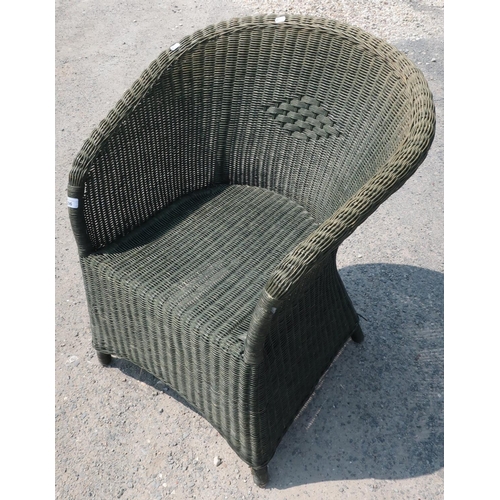 296 - Lloyd Loom type armchair