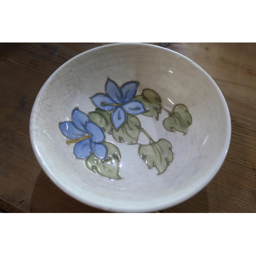 341 - Moorcroft shallow bowl (crazed) (diameter 11.5cm)