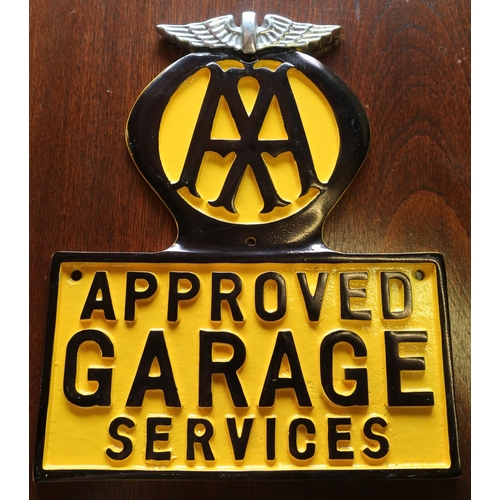 63 - Aluminium AA Approved Garage Services sign