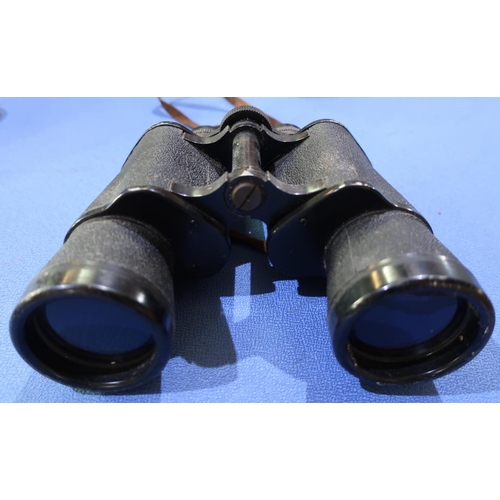 320 - Cased pair of military type binoculars by Taylor 1941,no. MKII and two other pairs of binoculars