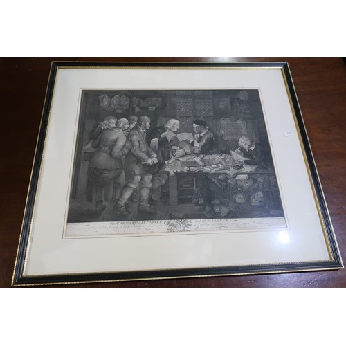 85 - Large framed portrait lithograph by M. Jauci C. Brocky (74cm x 97cm) and two other similar framed en... 