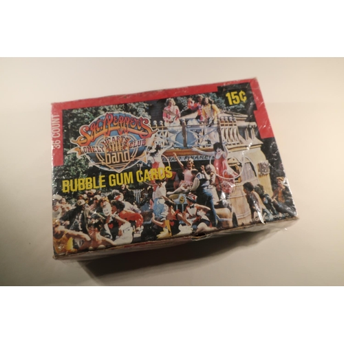 139 - Box of Sergeant Peppers Lonely Heart Club band The Beatles bubblegum cards (still sealed and unopene... 