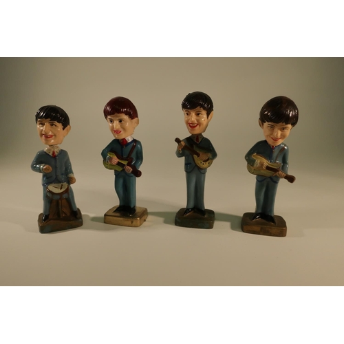 142 - Set of four original The Beatles nodding head figures made in Hong Kong