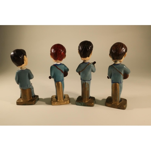 142 - Set of four original The Beatles nodding head figures made in Hong Kong