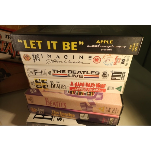 147 - The Beatles boxset 8 LP record collection and The Beatles Anthology 8 VHS boxsets and various others... 