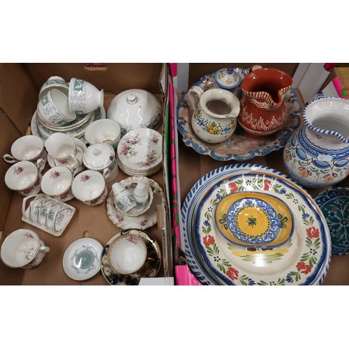 19 - Various Spanish style ceramics, Royal Albert lavender rose part tea service, Imari pattern cup and s... 