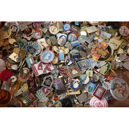 316 - Large collection of various assorted Russian lapel badges including sporting, CCCP etc