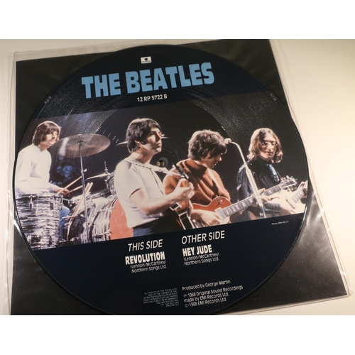 52 - The Beatles - Hey Jude / Revolution double sided picture disc Beatles LP record 12th RP 5722A