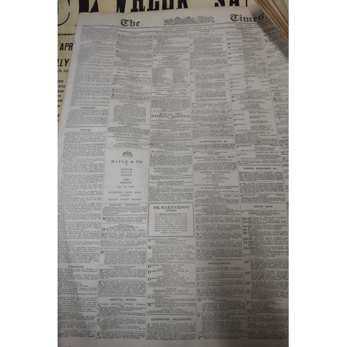 317 - The Times Wednesday 29th March 1911 broadsheet and three reproduction Wreck Sale and shipping prize ... 