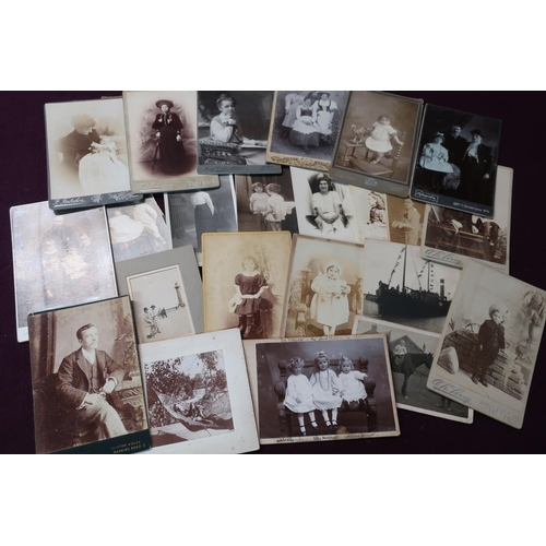 14 - A box containing a large quantity of Victorian and later photographs, picture postcards, paperwork e... 