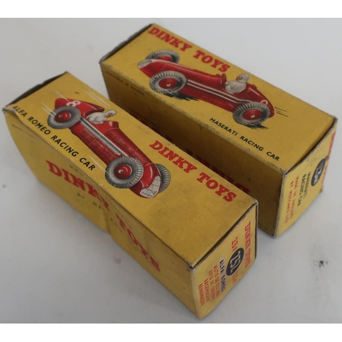 209 - Dinky Toys empty boxes for Maserati 23N and Alfa Romeo racing car 232, 2