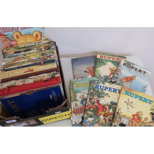 213 - Collection of original Rupert Bear Annuals 1957, 1958, 1960-62,1964, 1966-79, 1981, with facsimiles ... 